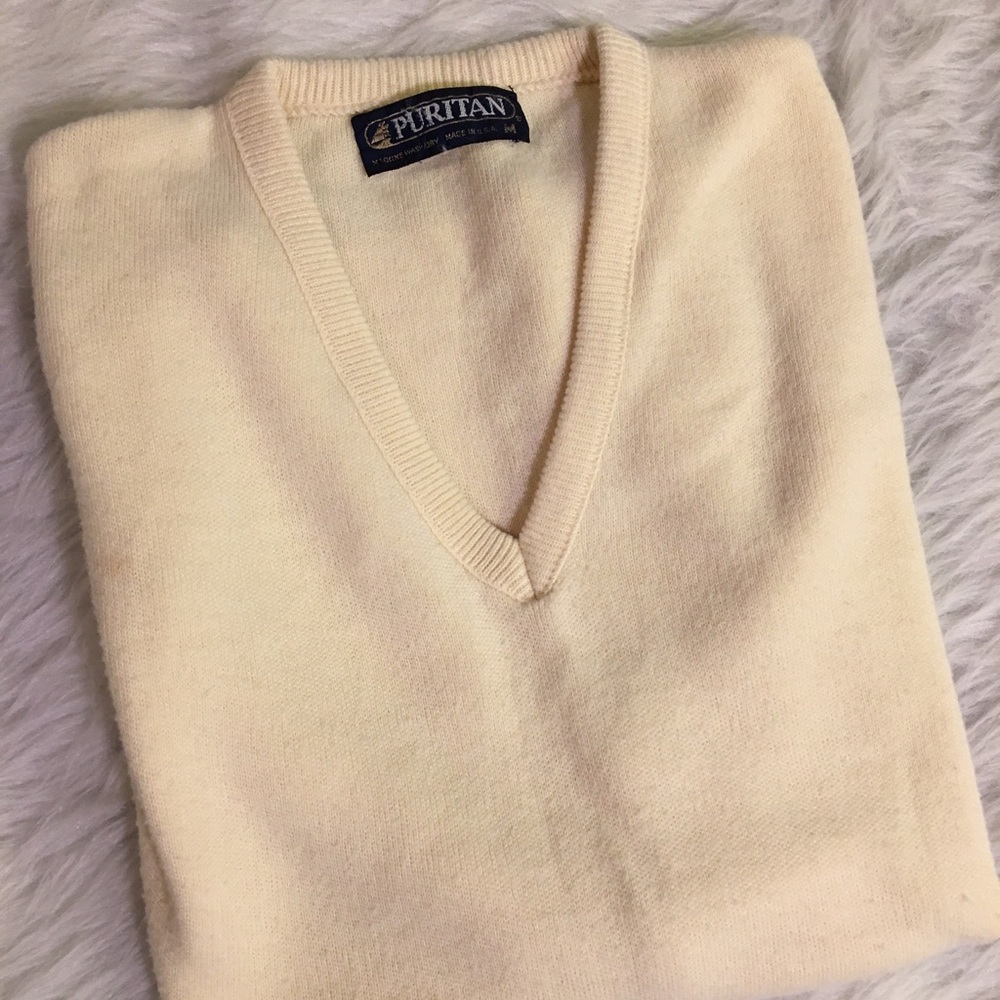 Vintage Ecru Sweater Vest